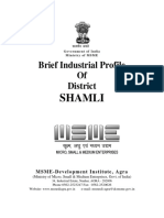 Brief Industrial Profile of Shamli District