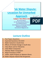 Indo-Pak Water Dispute: Occasion For Unmarked Approach: Subject: Pak Affairs-CSS