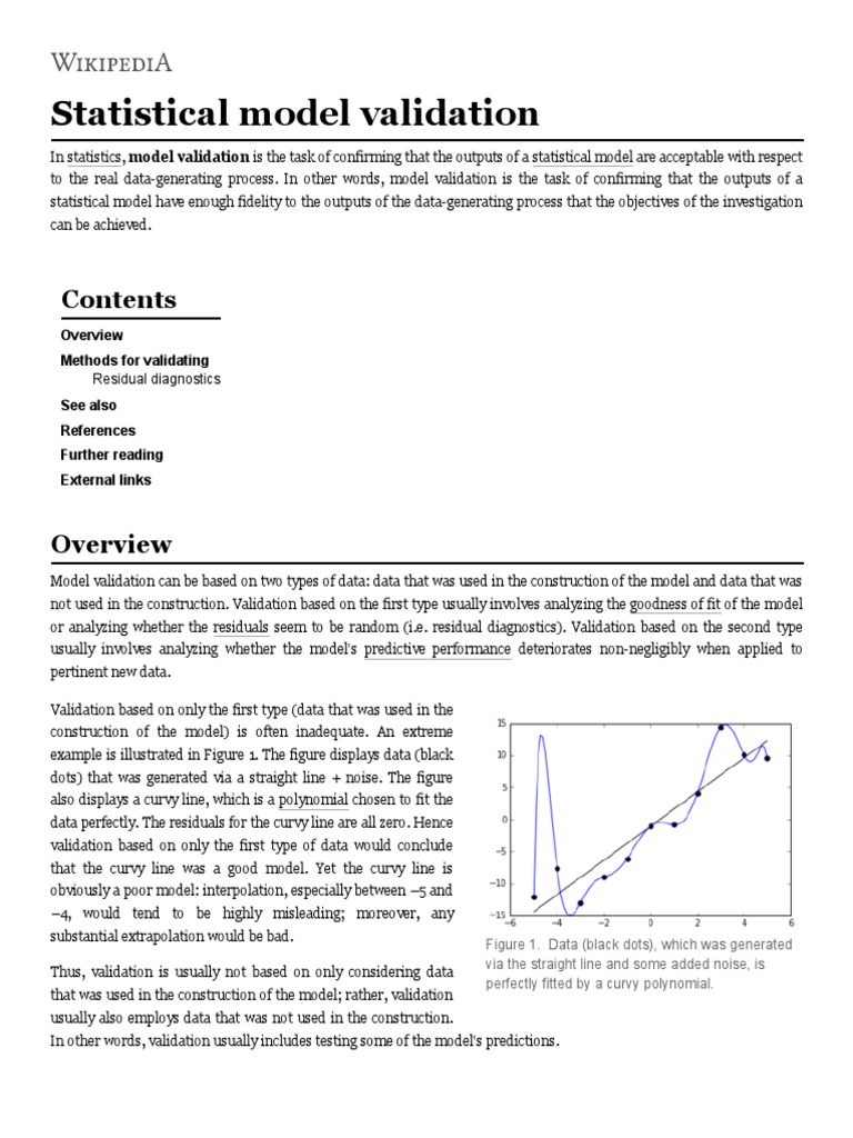 Statistical Model Validation | Download Free PDF | Conceptual Model ...