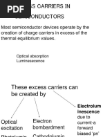 Excess Carriers in Semiconductors