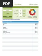 Simple Budget Worksheet