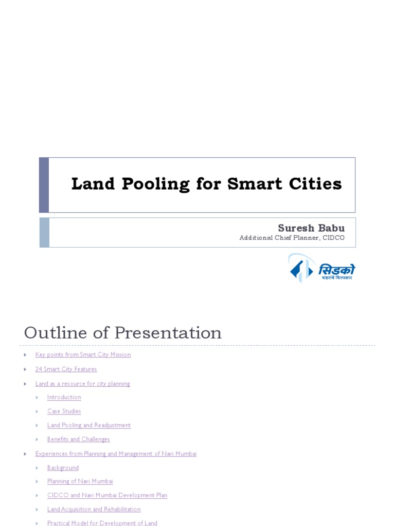 Land Pooling Strategies for Smart Cities | PDF | Urban Planning | Mumbai