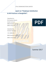 Internship Report On "Employee Satisfaction & HR Practices in Banglalink"