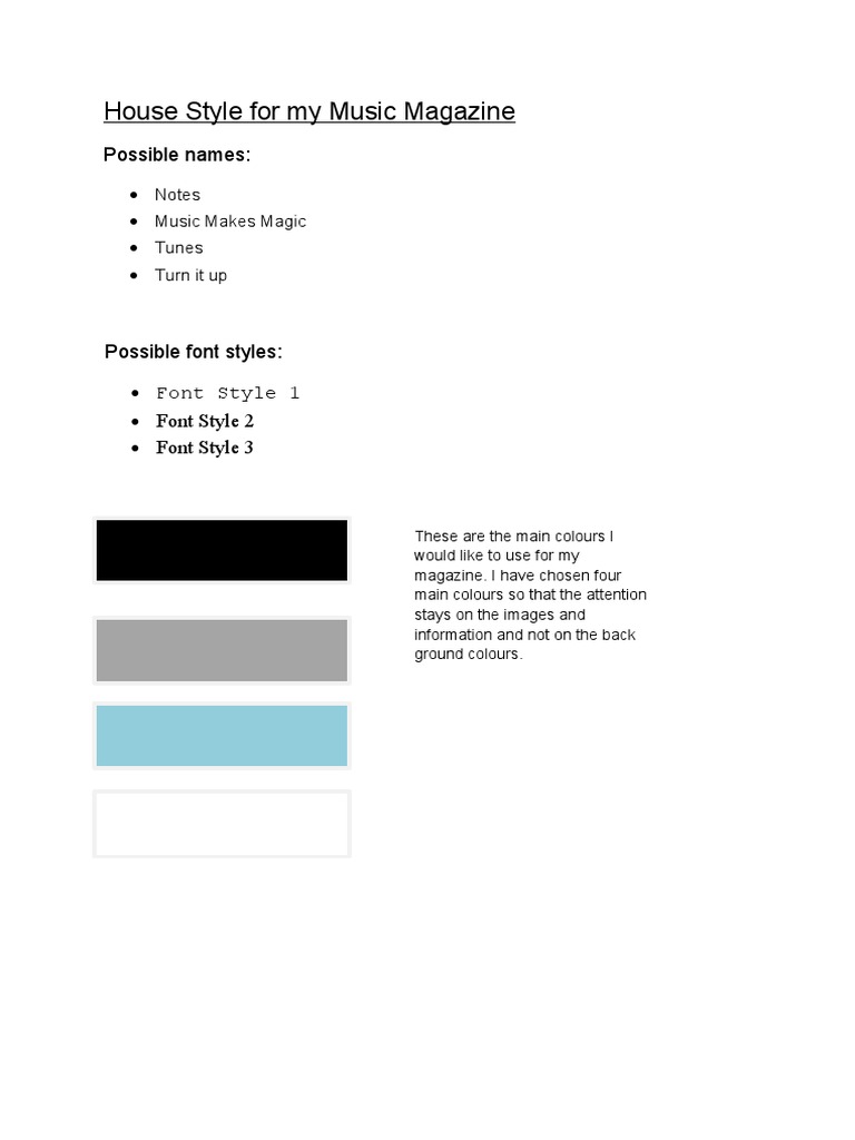 Music Magazine House Style Guide | PDF | Mass Media | Communication