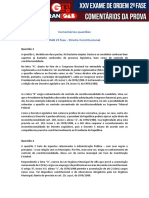 2ª Fase XXV Exame de Ordem Direito Constitucional Questões 1 e 2 Daniel Falcão