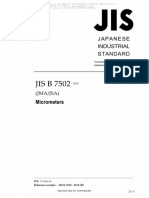 JIS B 7502-2016 Micrometers