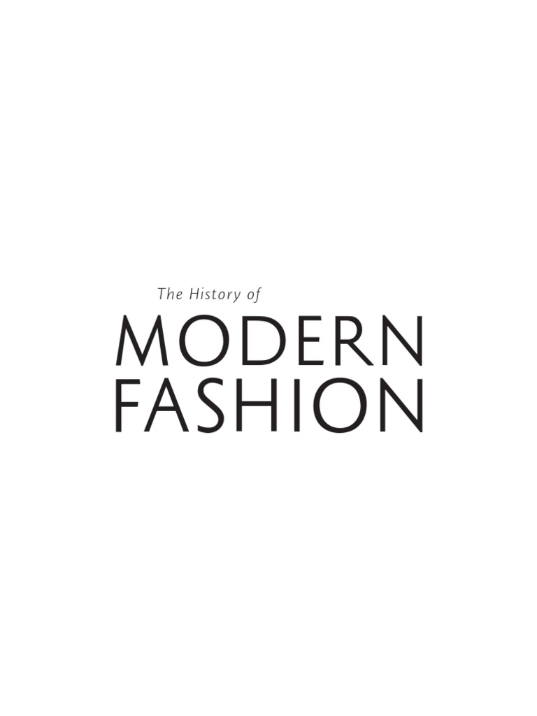 The History of Modern Fashion, PDF, Anger