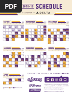 Lakers Schedule 2019-2020