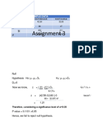 Assignment 3: Sample Data