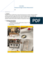 CIVE #302 Lab #2: Wheatstone Bridge For Strain Measurement: 1. Purpose