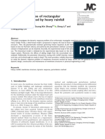 Dynamic Response of Rectangular Membrane Excited by Heavy Rainfall