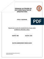 5 Reporte Por Escrito de Resolución de Un Caso Sobre Problemas Culturales y Ética