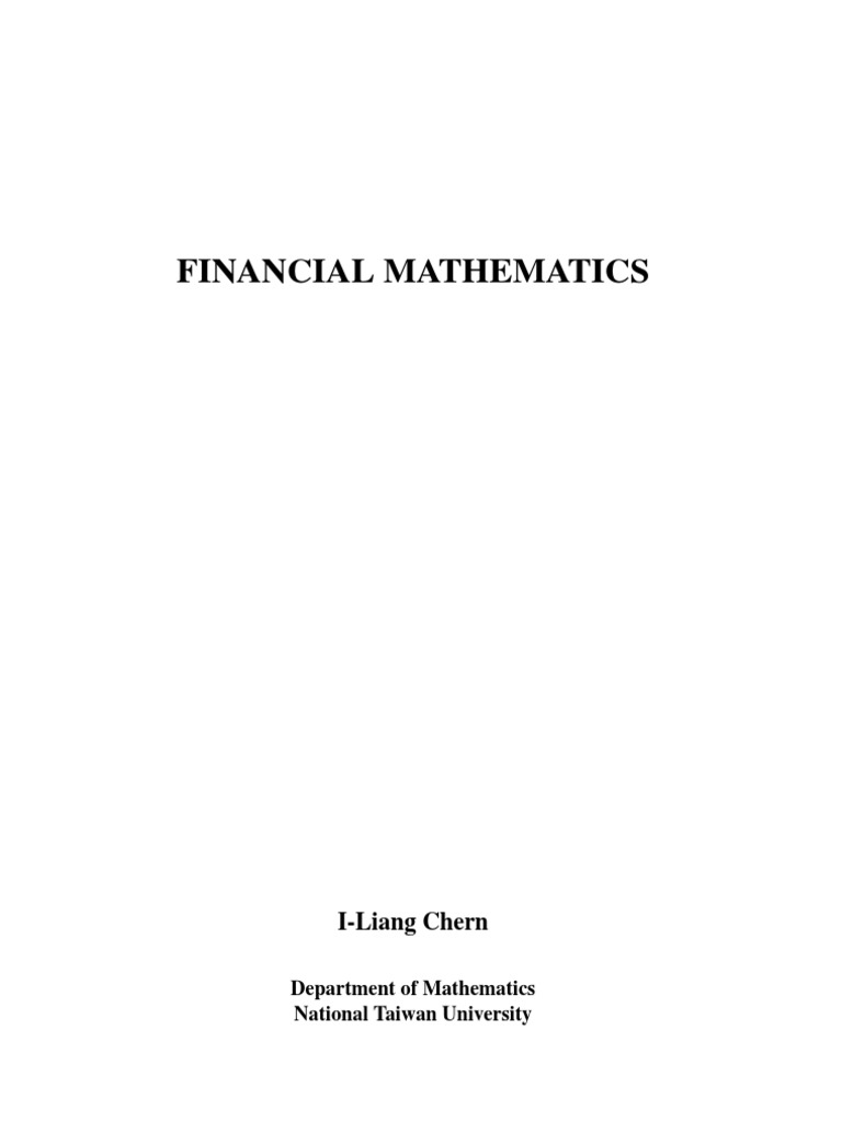 Financial Mathematics | PDF