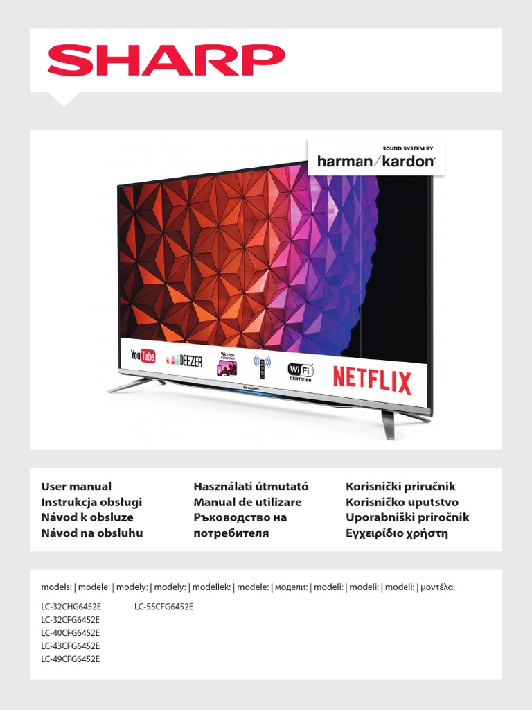 Sharp TV User Manual Download Free PDF Television Digital Video