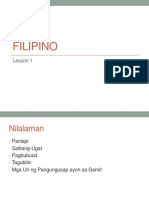 Filipino Lesson 1