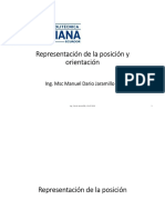 Representación de La Posición y Orientación: Ing. MSC Manuel Dario Jaramillo