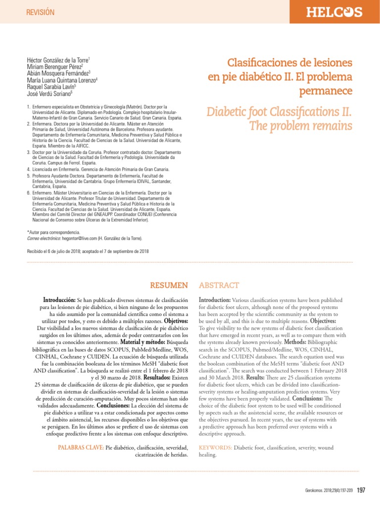 Pie Diabetico Wifi PDF Diabetes mellitus Epidemiología