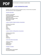 CIS Customer Identification Sheet | PDF | Signature | Money Laundering