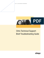 Citrix Technical Support - Brief Troubleshooting Guide