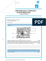 Test Zadań Odpowiedzi - Tkanki Roślinne PDF
