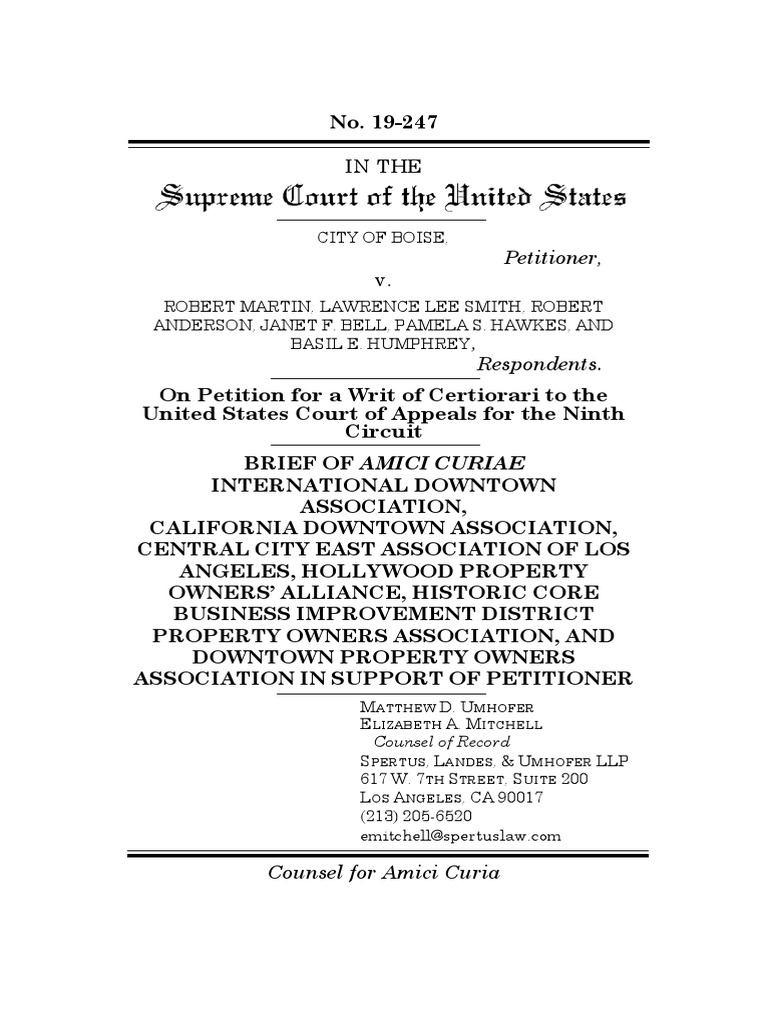 Final Amicus Brief | PDF | Homelessness | Amicus Curiae