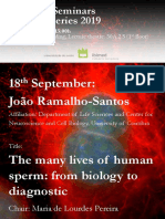 Ibimed Seminars Summer Series 2019: 18 September: João Ramalho-Santos
