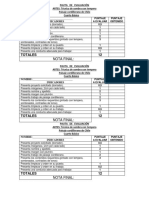 Pauta de Evaluación de Artes