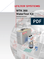 WTK 300 Watertest Kit: Operating Instruction