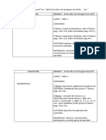 BITÁCORA Semana 20 (de 29 de Julio a 02 de Agosto 2019)