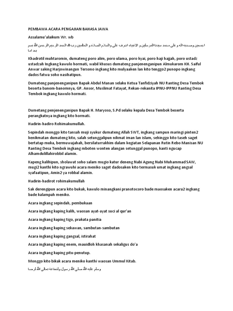 Mc Acara Pengajian Pdf