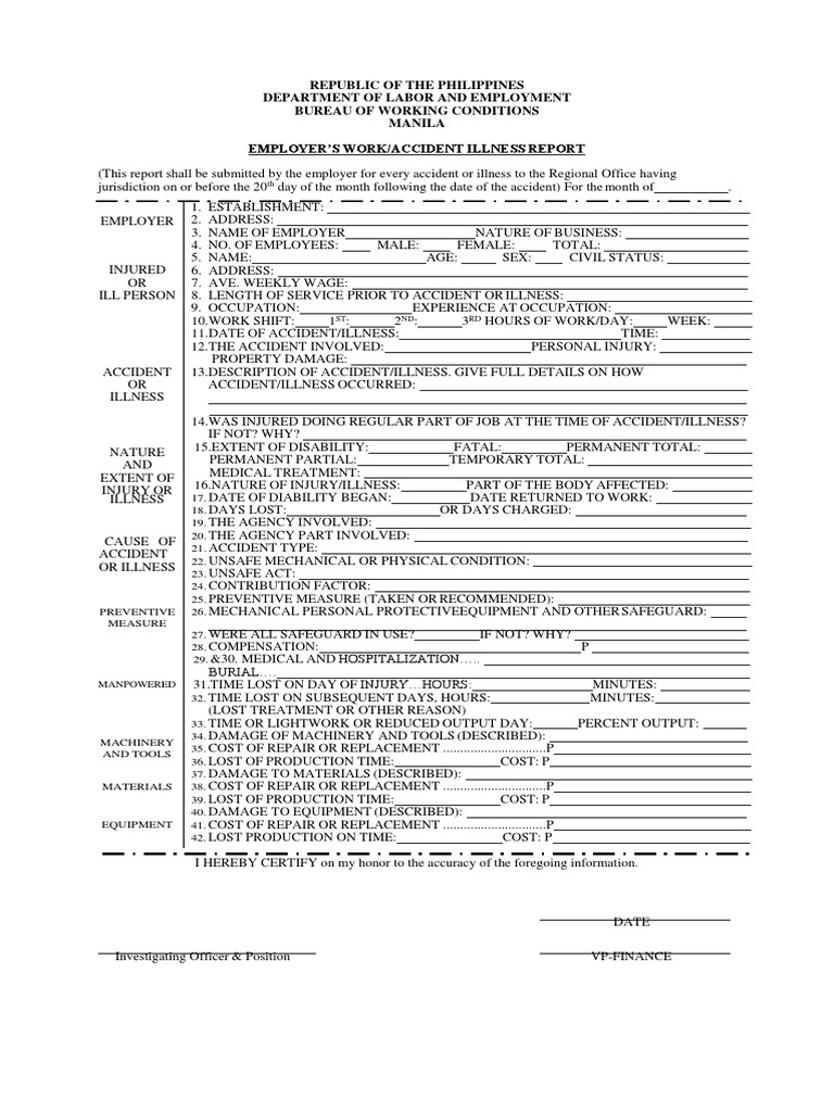 Republic of The Philippines Department of Labor and Employment Bureau ...
