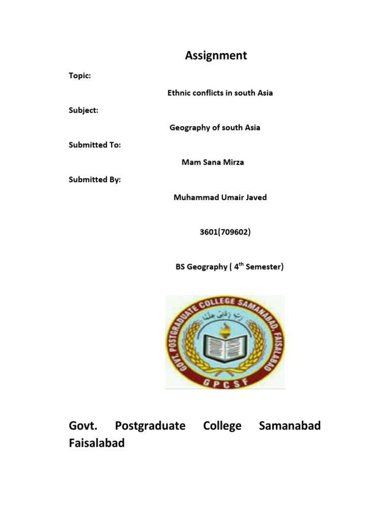 Assingment First Page | PDF