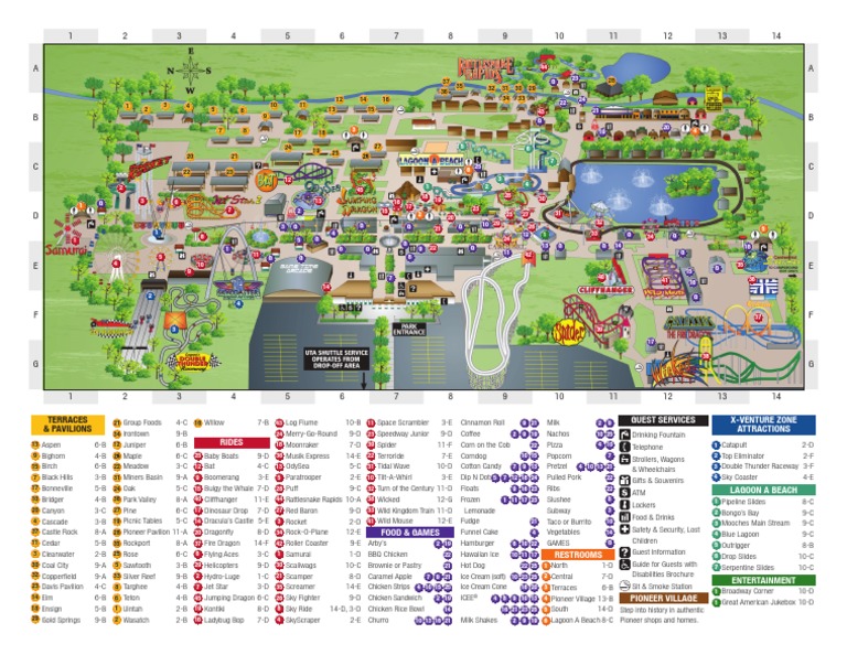 Lagoon Park Map PDF Cuisine Foods