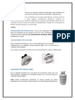 Aisladores eléctricos: tipos y usos