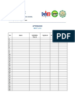 Sipalay City National HS INSET 2019 attendance sheet