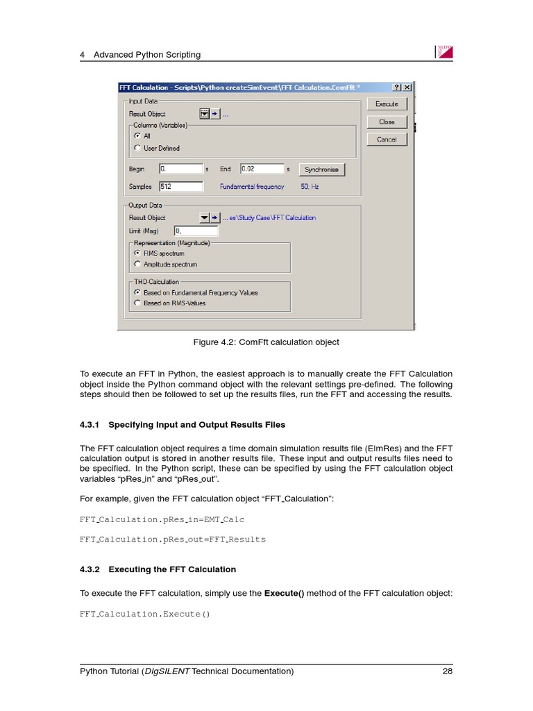 Specifying Input and Output Files and Executing Fast Fourier Transforms ...