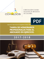 Tarifa Honorarios 2018 - CCNA