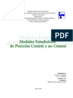 Medidas Estadísticas de Posición Central