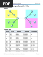 4.1.3.5 Packet Tracer - Configure Standard IPv4 ACLs (Barrion)