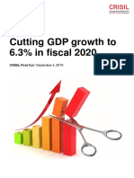 Crisil Economy First Cut Cutting GDP Growth To 6point3percent in Fiscal 2020