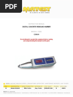 Digital Concrete Rebound Hammer: Instruction Manual