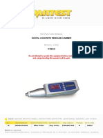 Digital Concrete Rebound Hammer: Instruction Manual