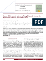 Farida DKK., (2016) Gender Differences in Interest in Using Electronic Money - An Application of Theory Planned Behavior (#355705) - 367418