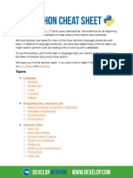 Python Cheat Sheet: Topics