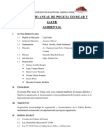 Plan Anual de Policia Escolar y Salud Ambiental.