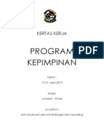 Kertas Kerja Prog Kepimpinan 2019