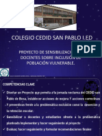 Proyecto de Sensibilización de Docentes Sobre Inclusión de Población Vulnerable