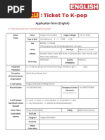 2 - (English) Ticket To K-Pop - Application Form