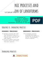 Endogenic Processes and Evolution of Landforms