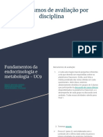 Mecanismos de Avaliação Por Disciplina PDF